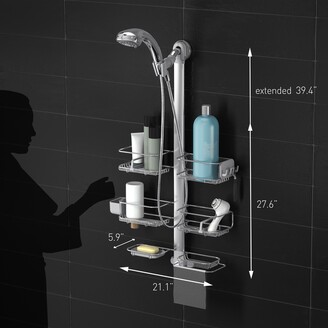 Simplehuman Adjustable Shower Caddy Large Plus Stainless Steel/anodized  Aluminum : Target