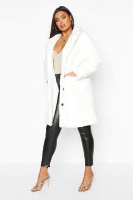 boohoo plus coat