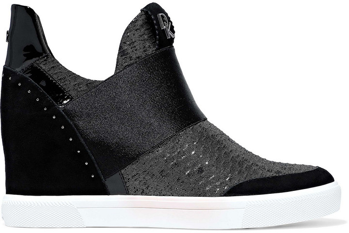 cailin hidden leather wedge sneakers