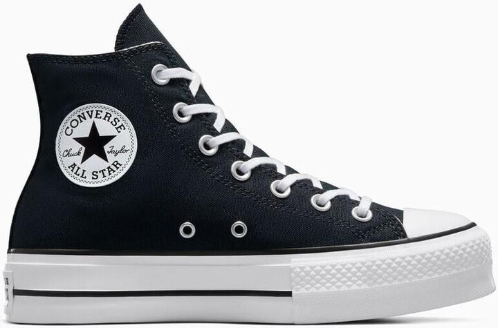 Womens Chuck Taylor All Star Lift Platform Hightop Shoes - Black