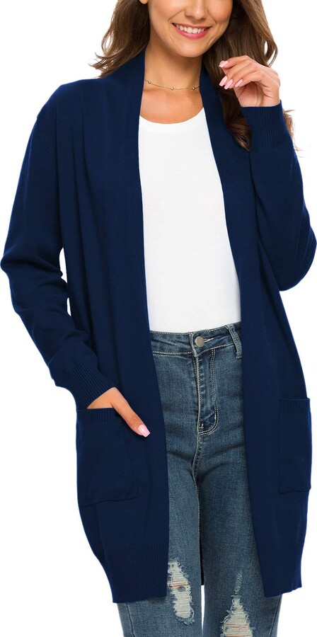 navy blue sweater jacket