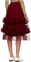 Thumbnail for your product : Molly Goddard Burgundy Akuac Skirt