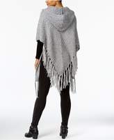 Thumbnail for your product : Steve Madden Fuzzy Knit Hooded Cape