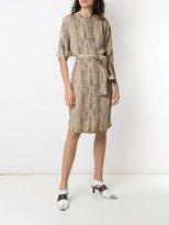 Thumbnail for your product : Gloria Coelho Belted Leopard Print Dress