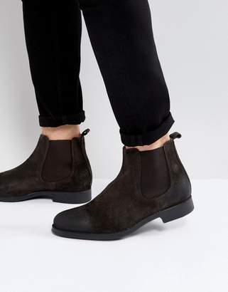 Selected Oliver Suede Chelsea Boots In Brown