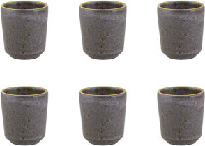 Casa Alegre Gold Stone Cup 3 Oz Bronze, Set of 6