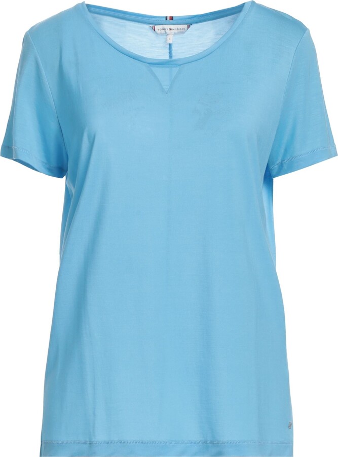 Tommy Hilfiger Women's Blue St. Louis Blues Abigail V-Neck Long Sleeve T- shirt