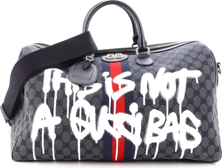 Gucci x Balenciaga The Hacker Project Graffiti Medium Duffle Bag