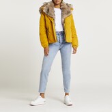 Thumbnail for your product : River Island Womens Yellow quilted puffer coat