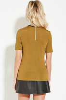 Thumbnail for your product : Forever 21 Contemporary Zip-Back Top