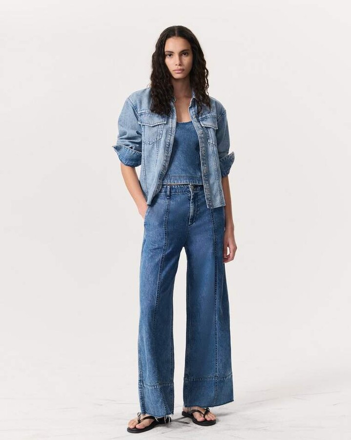 Rag & Bone Featherweight Arianna Ankle Length Palazzo Jeans