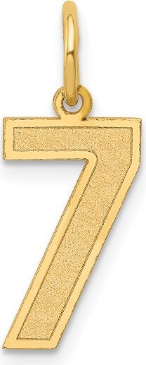 Black Bow Jewelry Co. BlackBowJewelry14kYellowGoldJerseyCollectionMediumNumber7Pendant