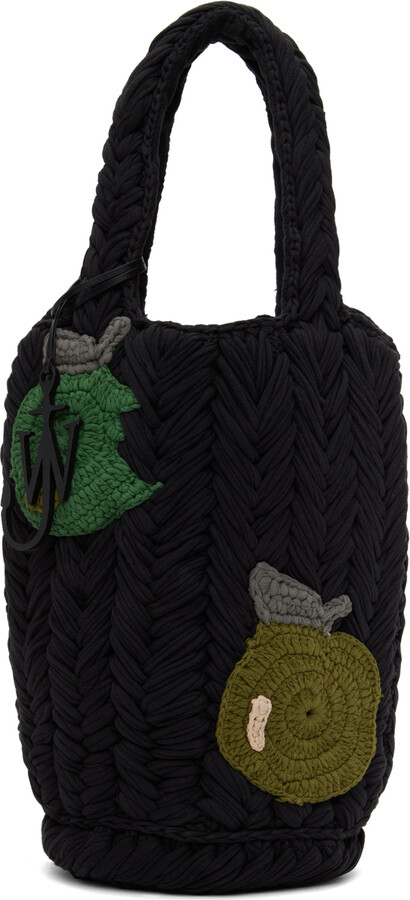 SSENSE Exclusive Black Apple Knitted Tote ShopStyle - Main Image