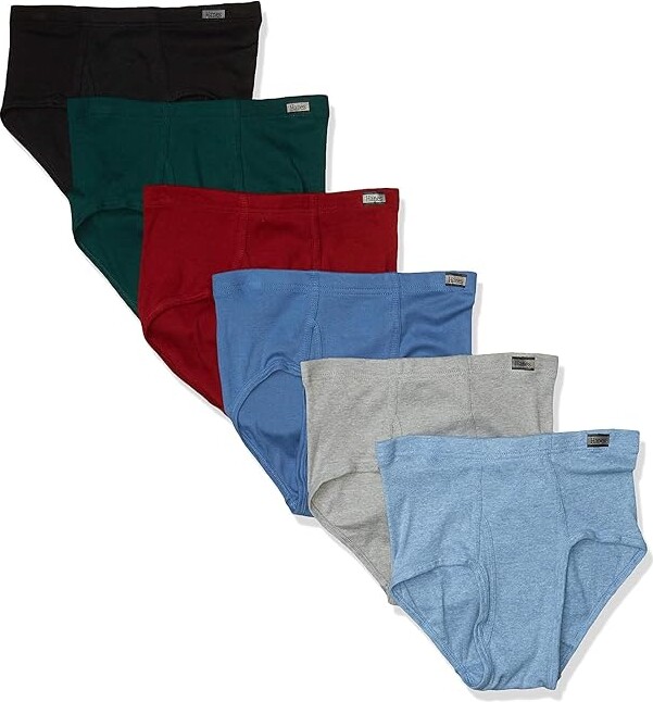 Hanes Men's Tagless Assorted Briefs with Fabric-Covered
