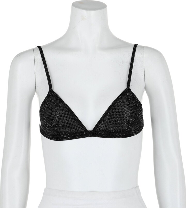 Ferragamo Crystal Embellished Triangle Bralette