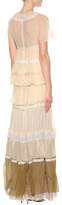 Thumbnail for your product : Chloé Lace-trimmed silk dress