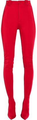 Balenciaga Stretch-satin Skinny Pants - Red