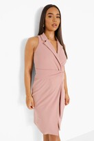 Thumbnail for your product : boohoo Sleeveless Belted Blazer Dress