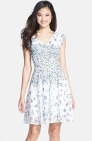 Thumbnail for your product : Betsey Johnson Print Lace Fit & Flare Dress