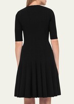 Thumbnail for your product : Akris Elbow-Sleeve Zip-Front Dress