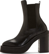Thumbnail for your product : Yang Li Black Leather Platform Chelsea Boots