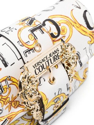 Versace Jeans Couture Baroque buckle printed shoulder bag