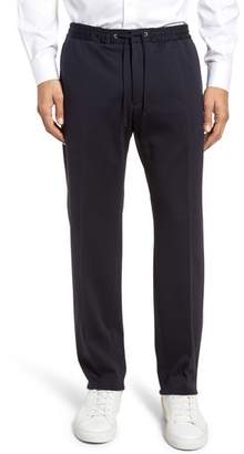BOSS Banks Flat Front Trim Fit Wool Blend Trousers