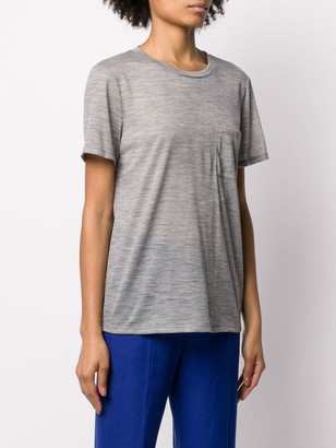 Theory round neck front pocket T-shirt