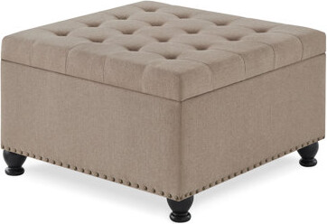 With Wooden Frame And Storage Feature - Blue Upholstered Design In