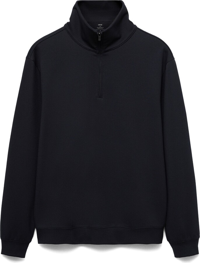 MANGO Antiodor Half Zip Performance Sweatshirt