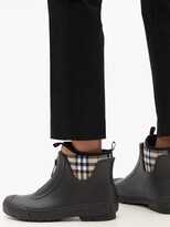 Thumbnail for your product : Burberry Flinton Vintage-check Neoprene & Rubber Rain Boots - Black Multi