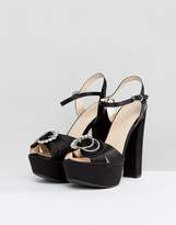 Thumbnail for your product : Qupid Brooch Trim Platform Sandal