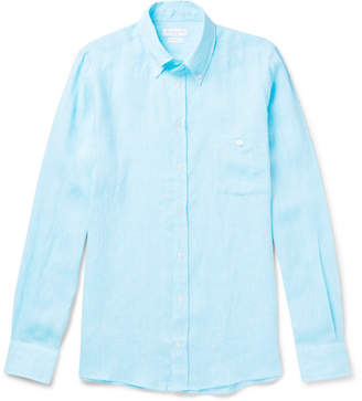 Richard James Button-Down Collar Slub Linen Shirt
