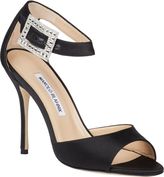 Thumbnail for your product : Manolo Blahnik Women's Jeweled-Buckle Dribbin Sandals-Black