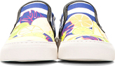 Thumbnail for your product : Mother of Pearl Blue & White Canvas Fruit Slip-On Shoes