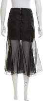 Thumbnail for your product : Alice + Olivia Semi-Sheer Knee-Length Skirt