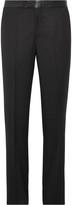 Thumbnail for your product : Alexander McQueen Slim-Fit Satin-Trimmed Wool-Gabardine Tuxedo Trousers