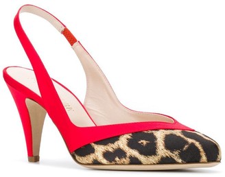 Gia Couture Leopard Print Slingback Sandals
