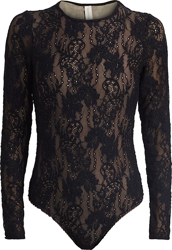 Zimmermann Women's Lace Bodysuit - Black - Size 2