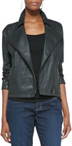 Thumbnail for your product : Eileen Fisher Waxed Short Moto Jacket, Petite