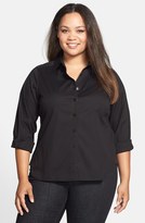 Thumbnail for your product : Foxcroft High/Low Shaped Shirt (Plus Size)