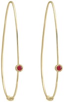 Thumbnail for your product : Lagos 18K Gold and Ruby Hoop Earrings
