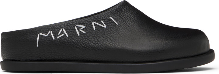 Marni Kids Black Fussbett Sabot Mules