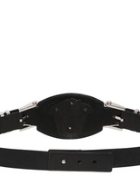Thumbnail for your product : Versace 35mm Medusa Leather High Waist Belt