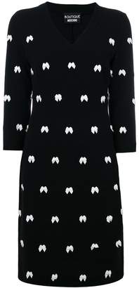Moschino Boutique bow embroidered dress