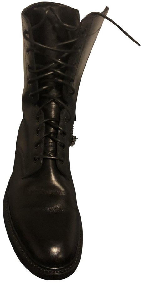 celine black leather boots