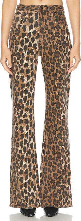 R 13 Boot Cut Jane Jean In Stone Washed Leopard