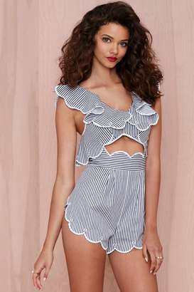 Nasty Gal Alice McCall Creatures of the Moon Striped Romper