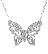 Thumbnail for your product : Stone 18KT WHITE GOLD BAISER PAPILLON NECKLACE WITH WHITE PAVÉ DIAMONDS