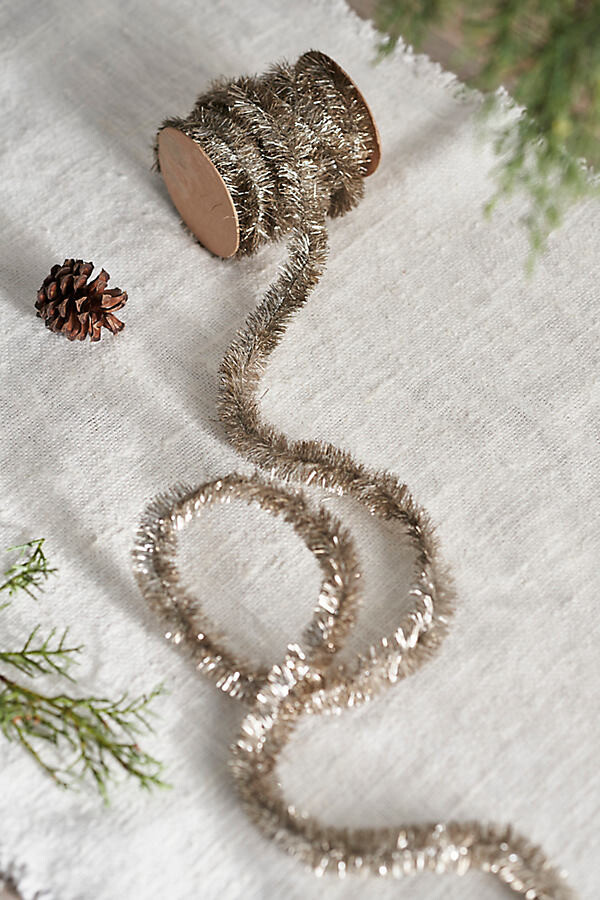 Antique Silver Tinsel Ribbon at Terrain